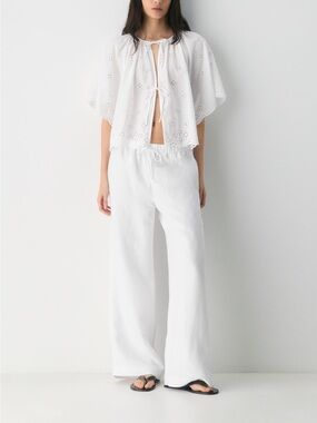 Aritzia Wilfred Lodge Pant CruiseLinen White Size S